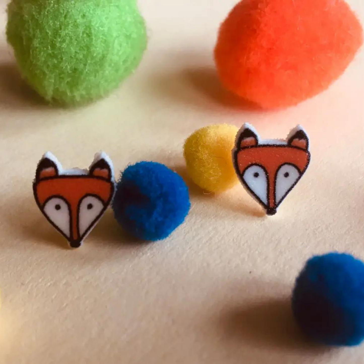 Little Orange Fox Studs