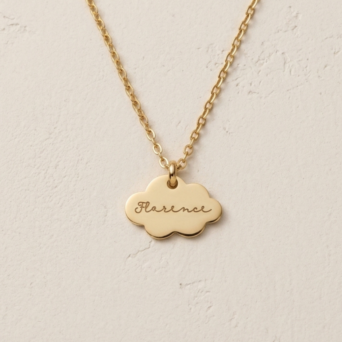 Personalised Cloud Necklace – Gold