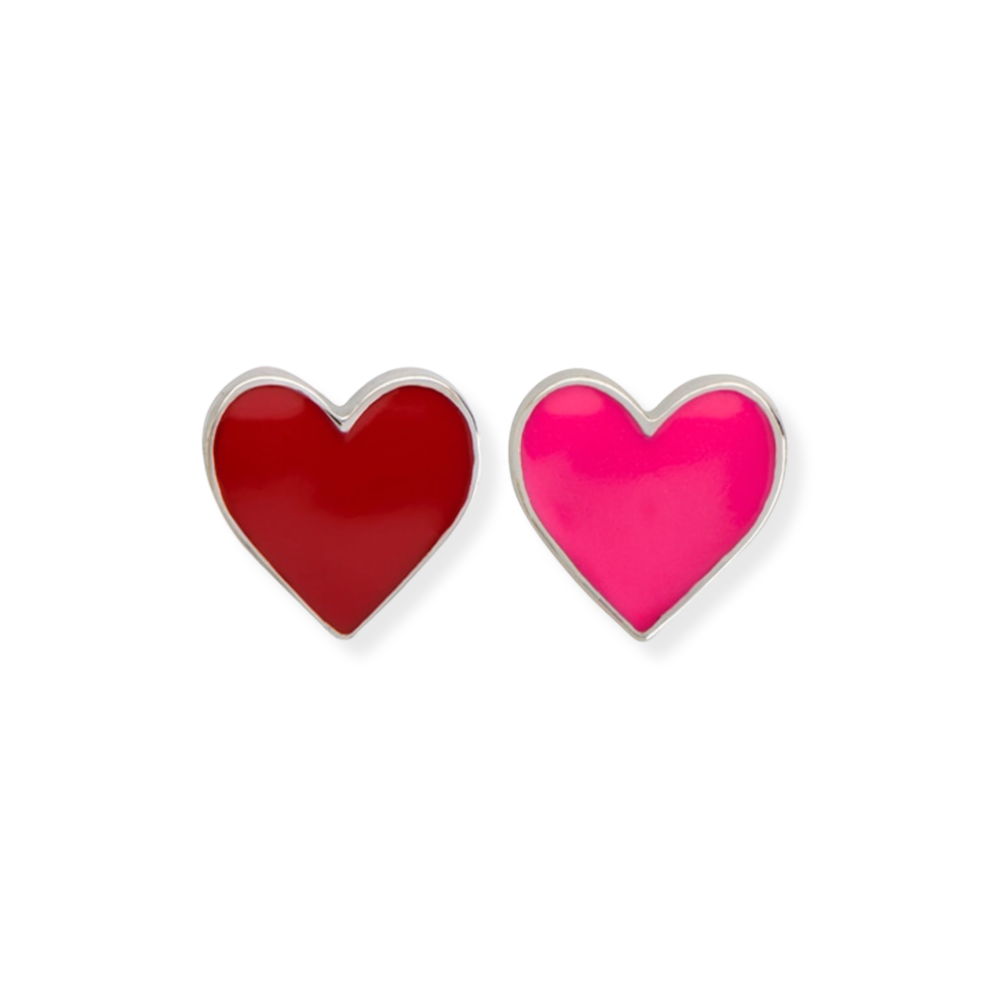 Memory Locket Charm - Pink/Red Heart (Double-Sided)
