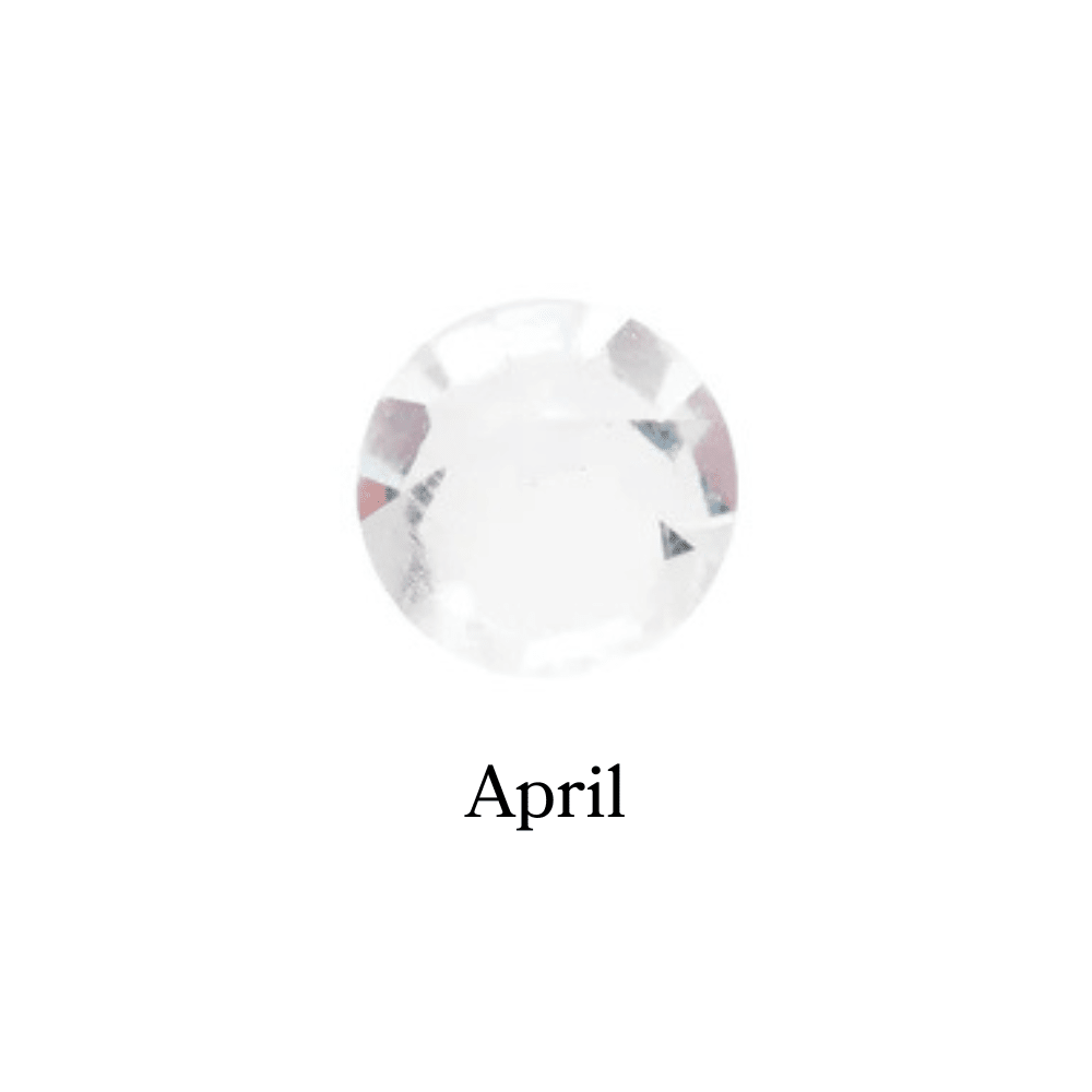 Birthstone Crystal (April - Diamond) Memory Locket Charm - The Little Jewellery Company