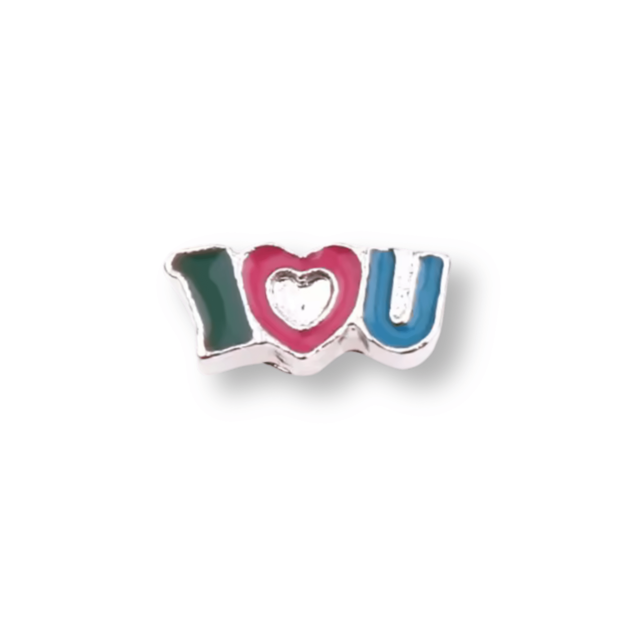I Love You (Colourful) Memory Locket Charm - The Little Jewellery Company