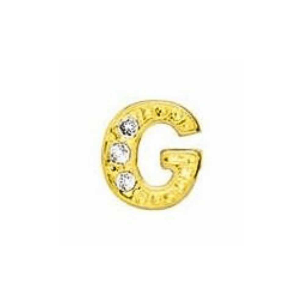 Letter G Memory Locket Charm - Gold - The Little Jewellery Company