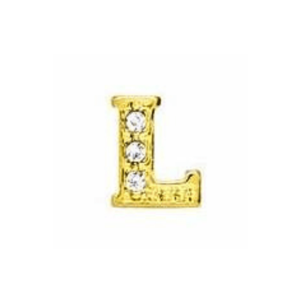 Letter L Memory Locket Charm - Gold - The Little Jewellery Company