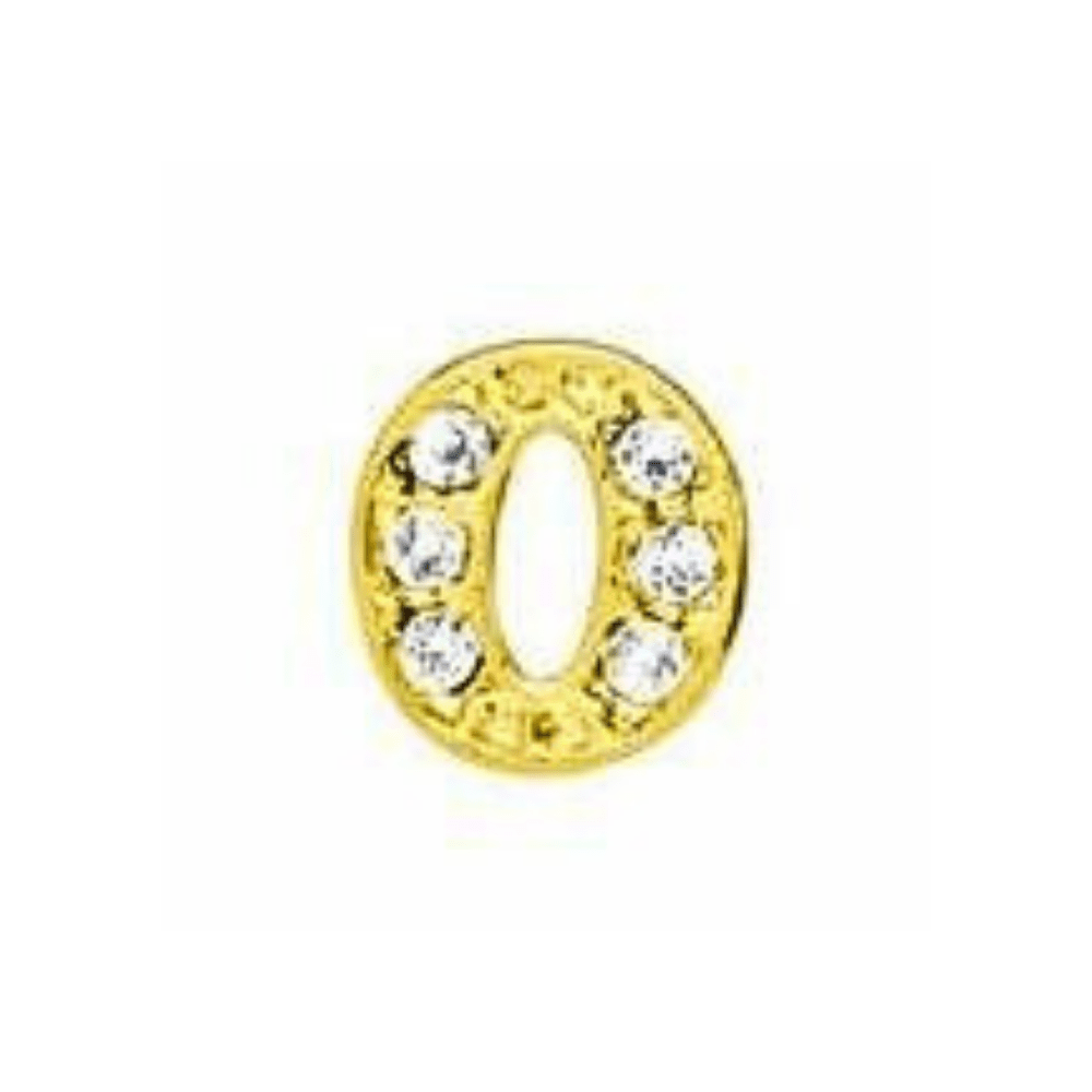 Letter O Memory Locket Charm - Gold - The Little Jewellery Company