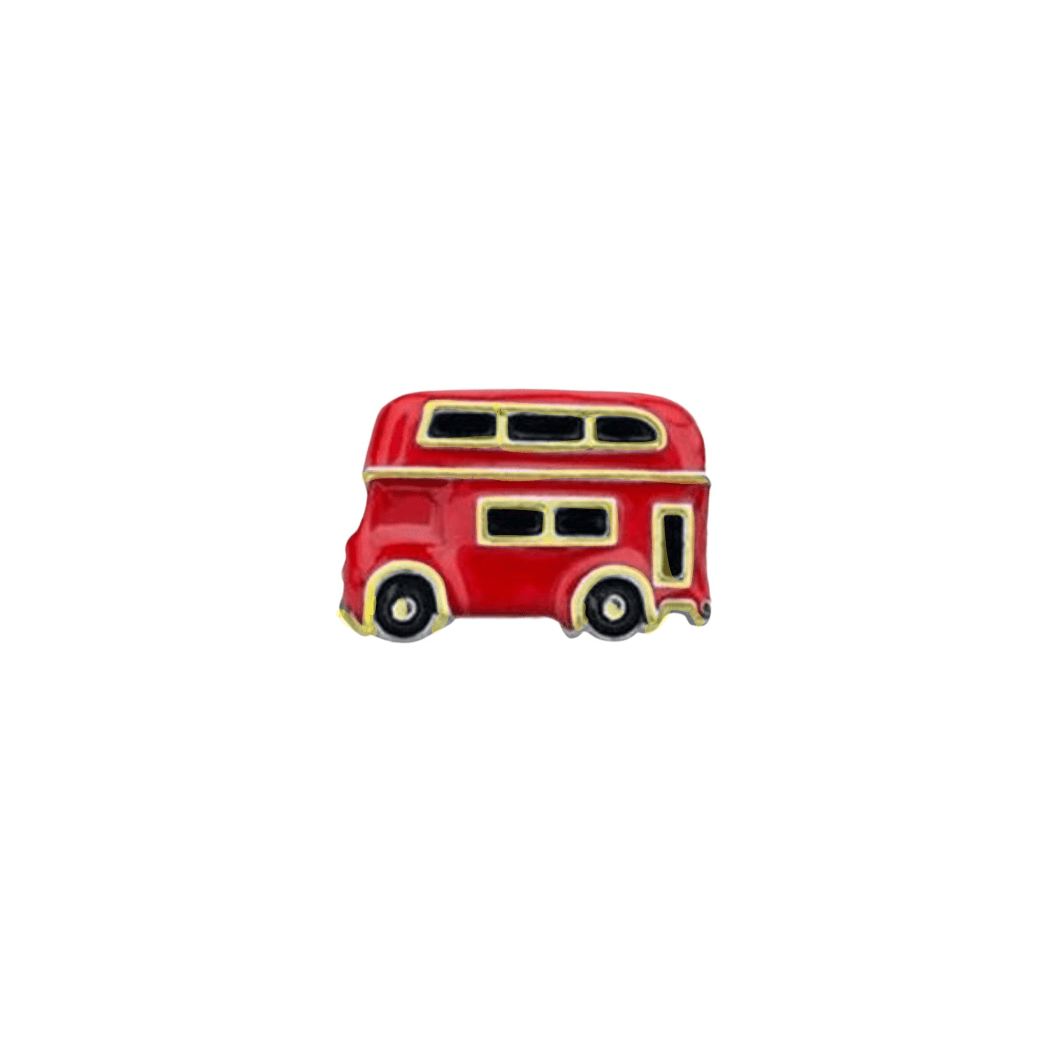 London Bus Memory Locket Charm (Gold) - The Little Jewellery Company