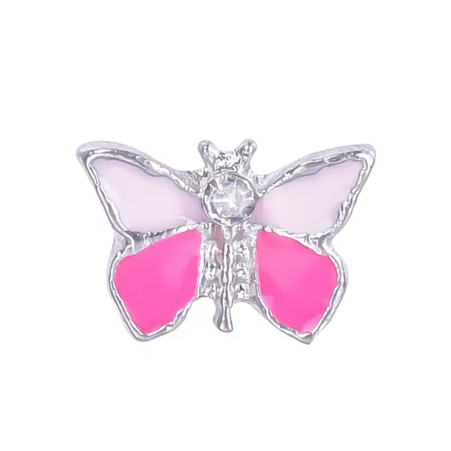 Memory Locket Charm - Butterfly (Pink) - The Little Jewellery Company