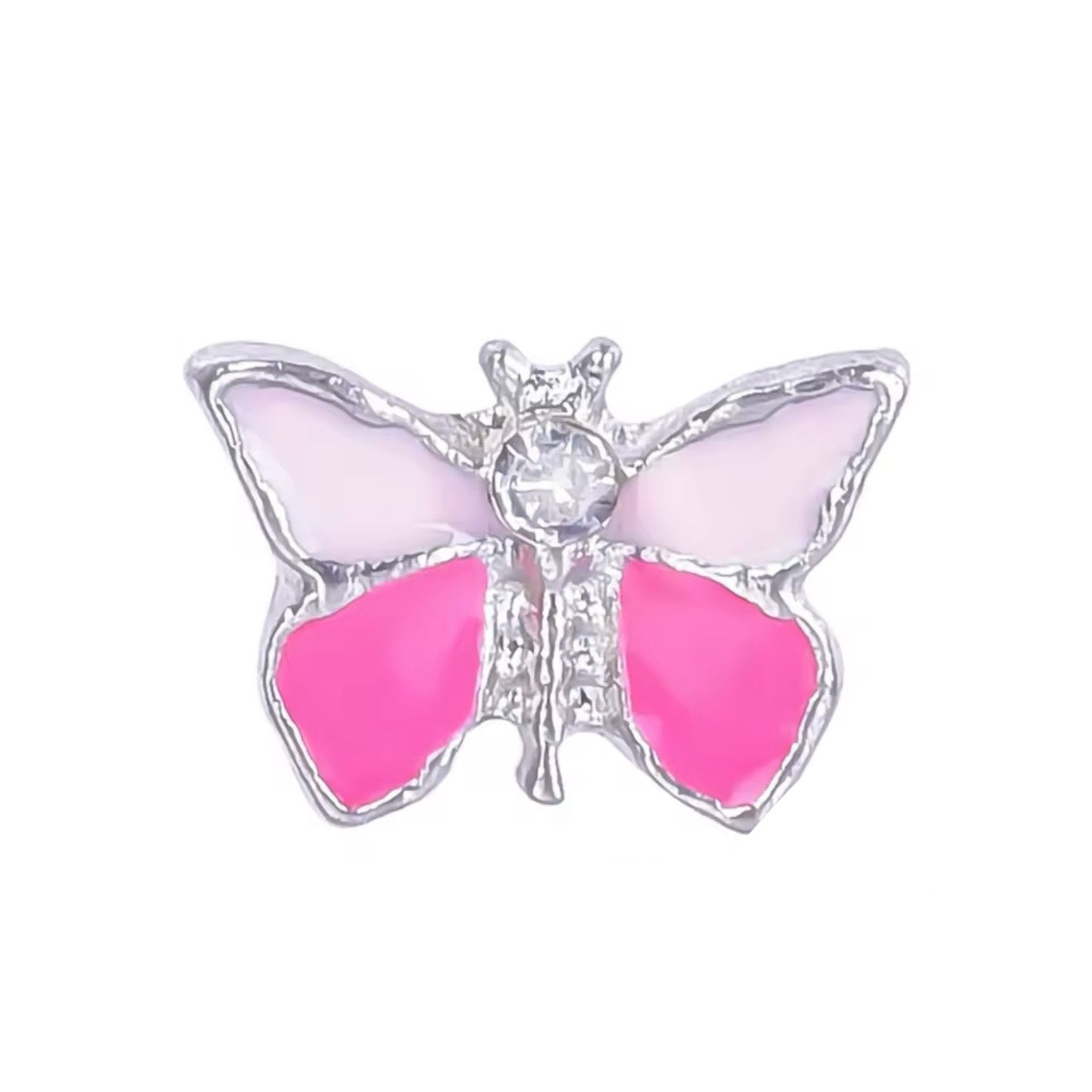 Memory Locket Charm - Butterfly (Pink) - The Little Jewellery Company