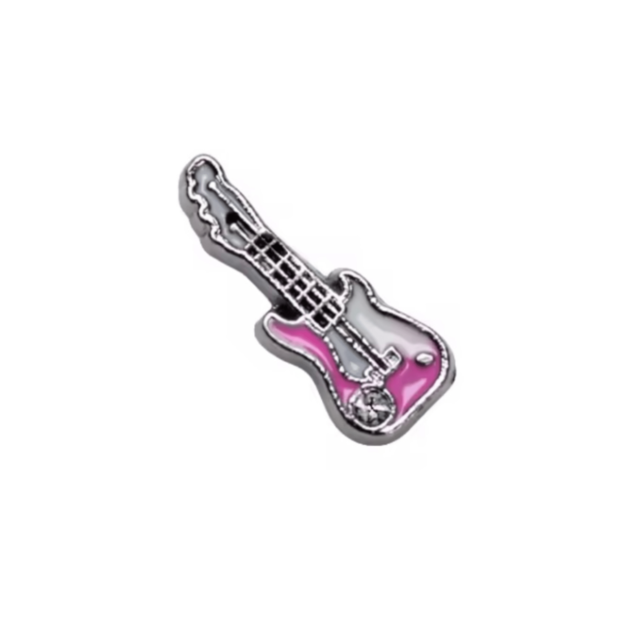 Memory Locket Charm - Guitar (Pink) - The Little Jewellery Company