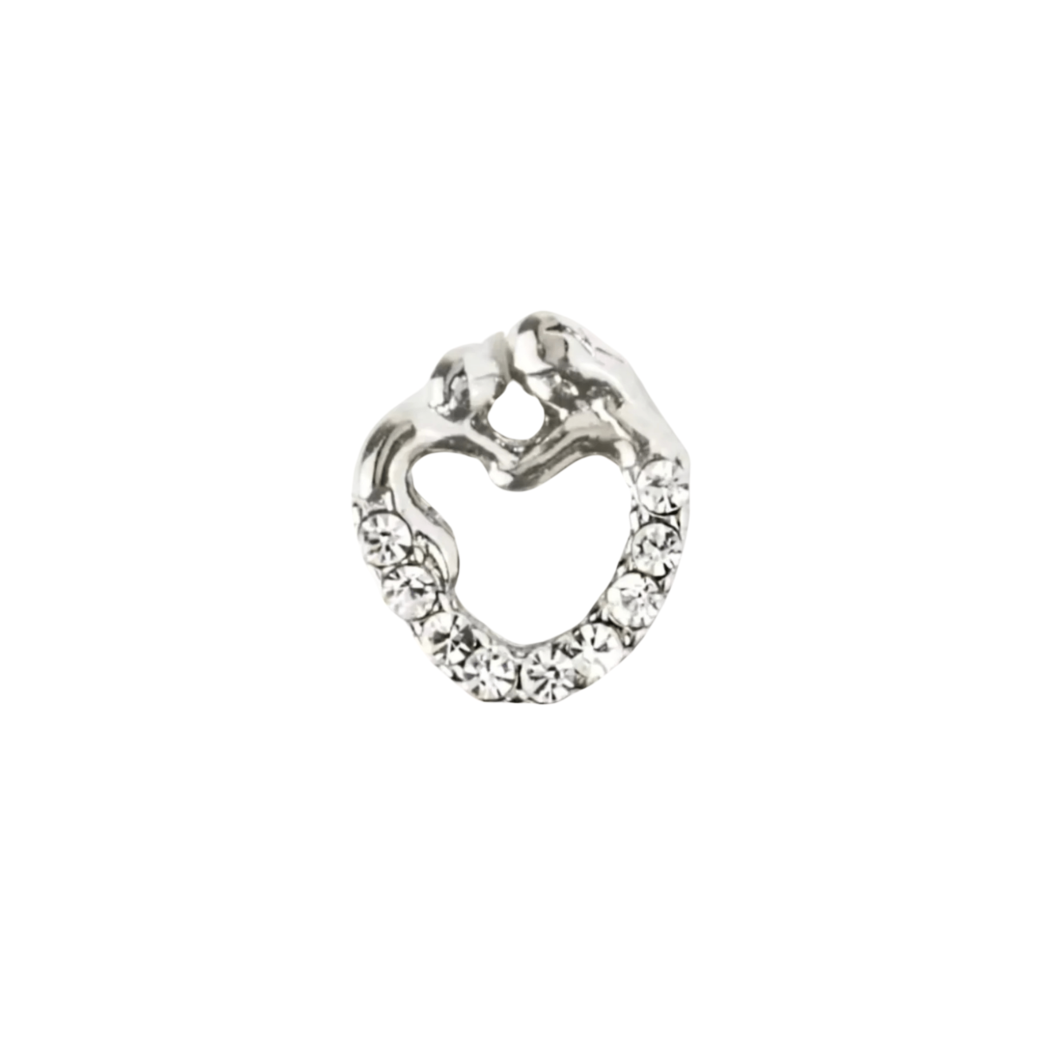 Memory Locket Charm - Mother and Child Crystal Heart - The Little Jewellery Company