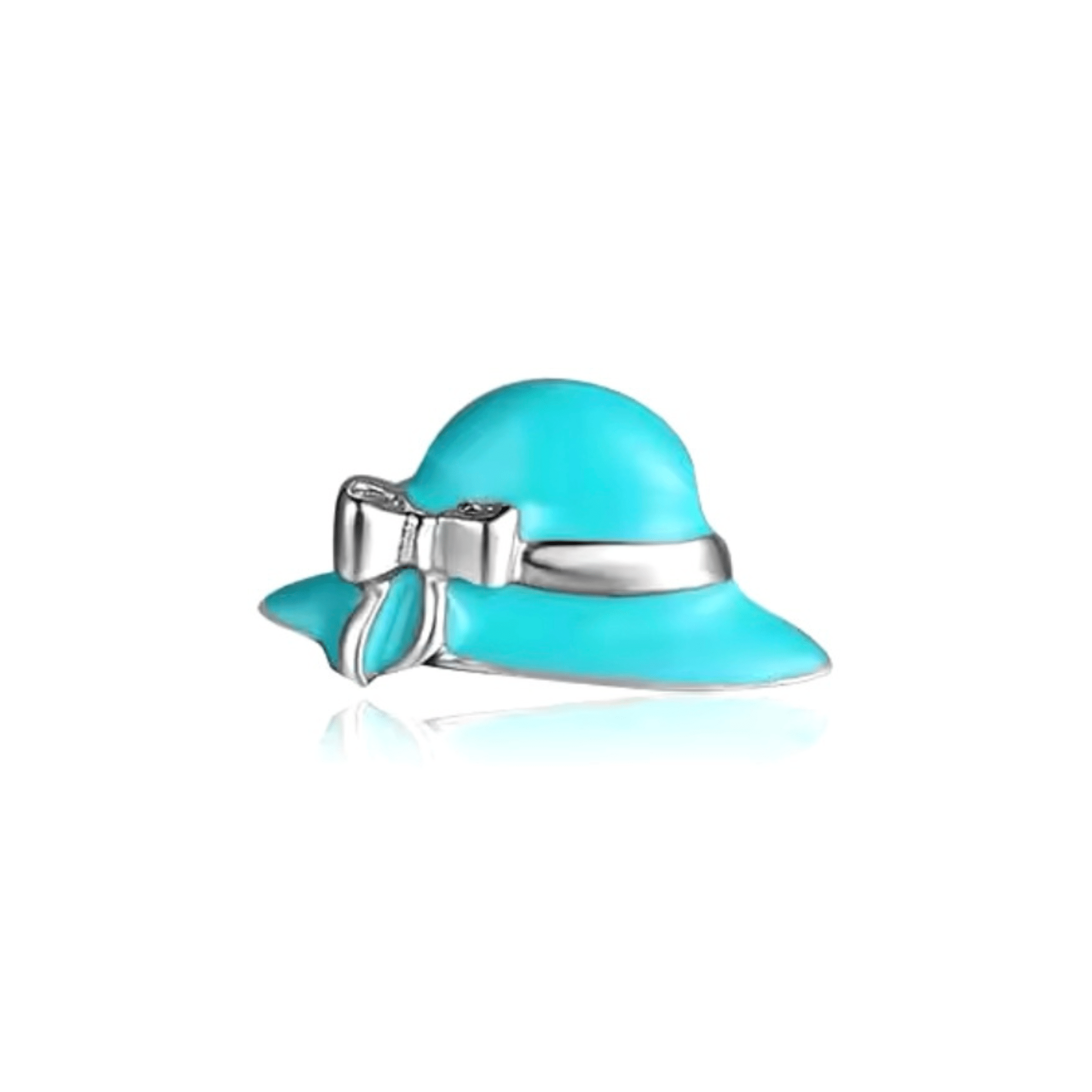 Memory Locket Charm - Sun Hat (Blue) - The Little Jewellery Company