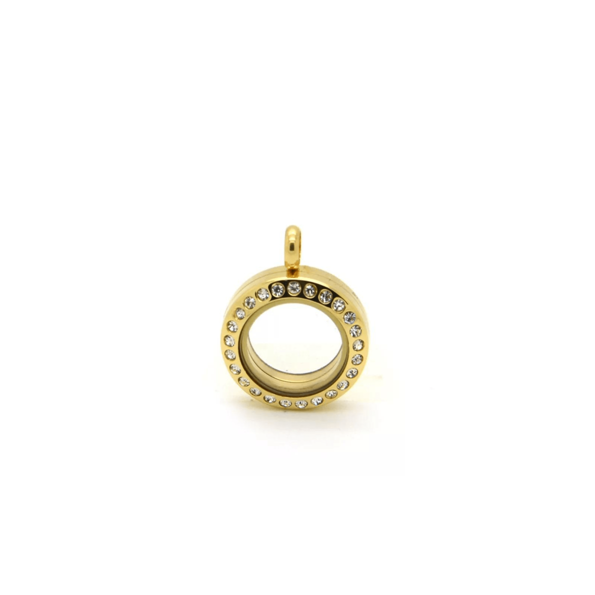 Memory Locket Gold Crystal - Small - The Little Jewellery Company