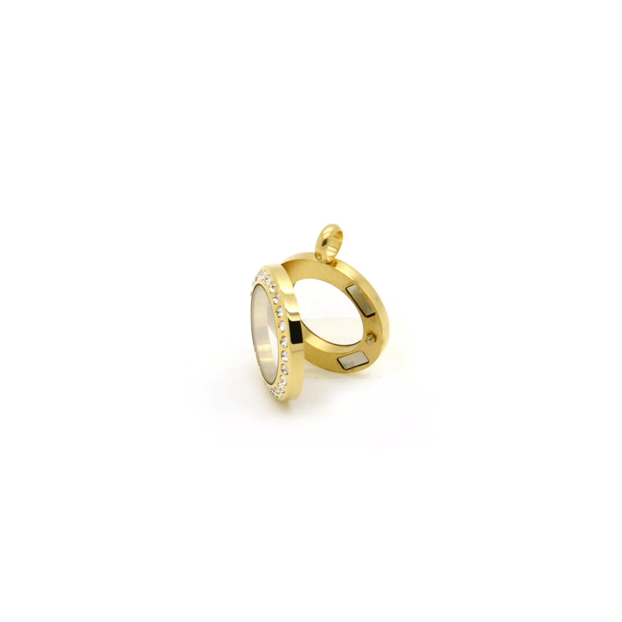 Memory Locket Gold Crystal - Small - The Little Jewellery Company