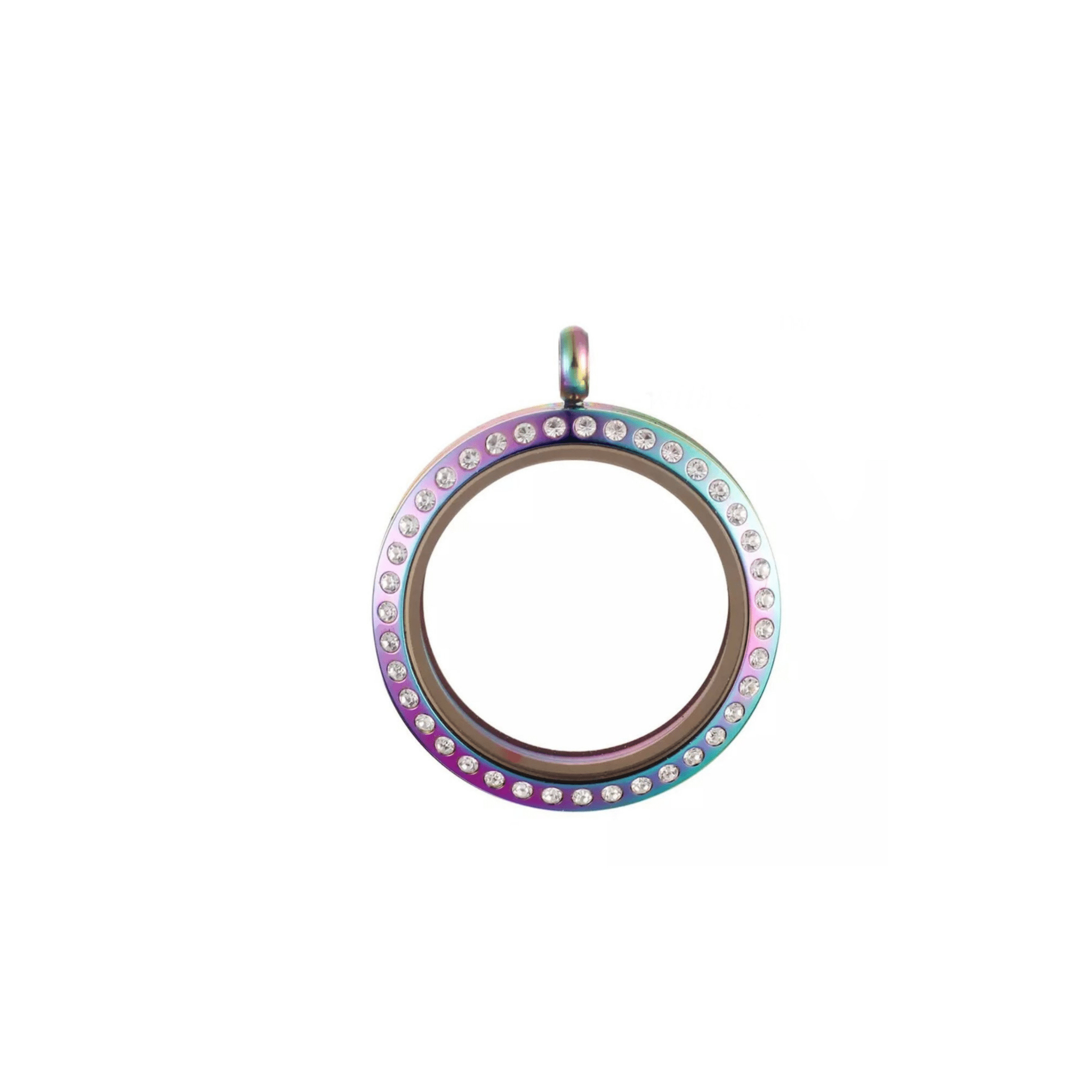 Memory Locket Rainbow Crystal - Medium - The Little Jewellery Company