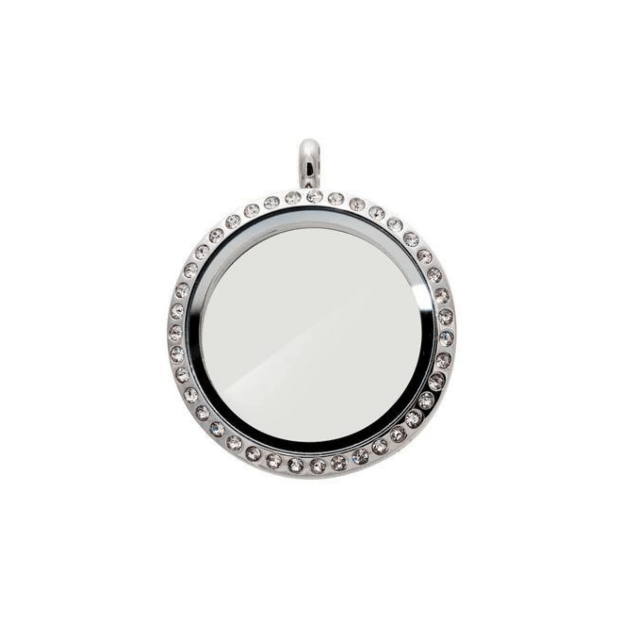 Memory Locket Silver Crystal - Large - The Little Jewellery Company