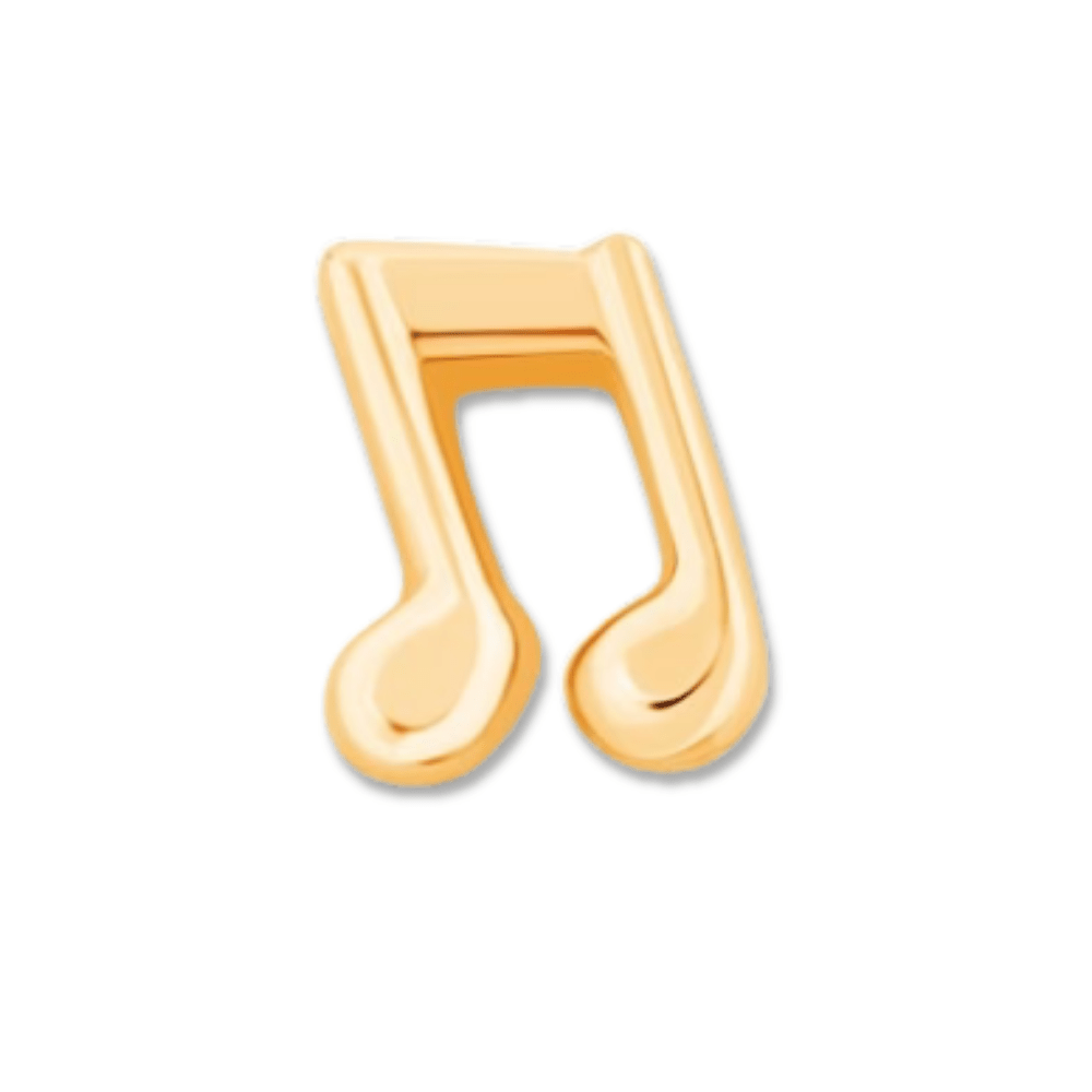 Music Note Gold Memory Locket Charm - The Little Jewellery Company