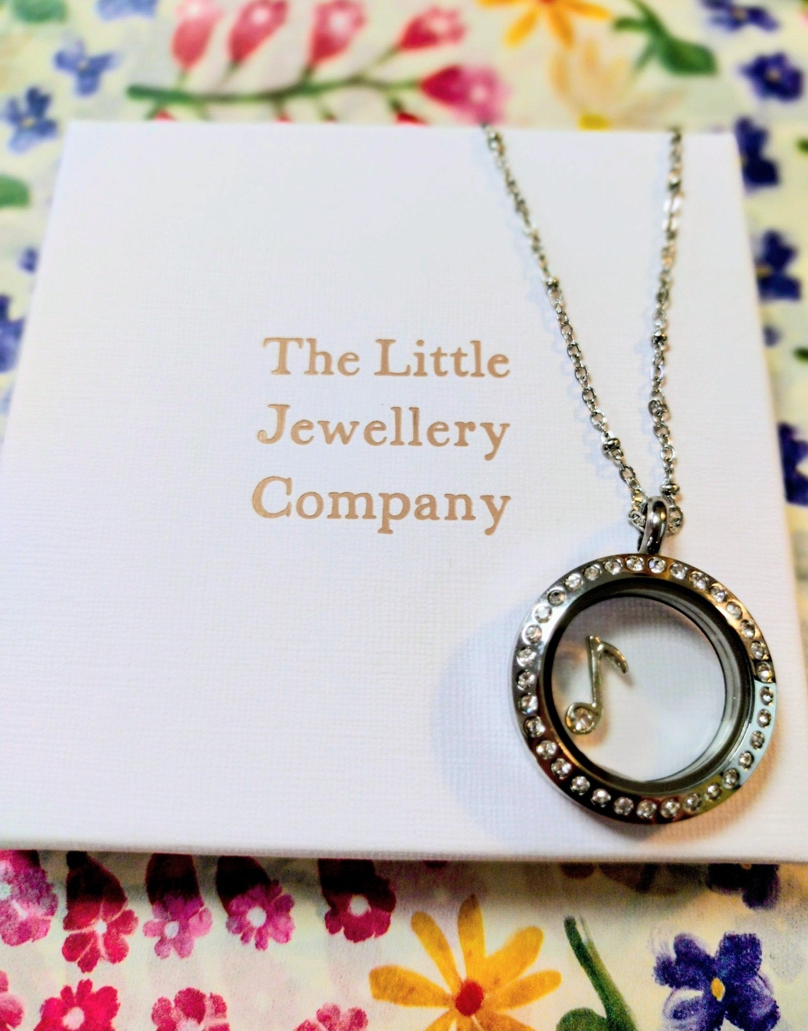 Music Note (Single) Memory Locket Charm - The Little Jewellery Company