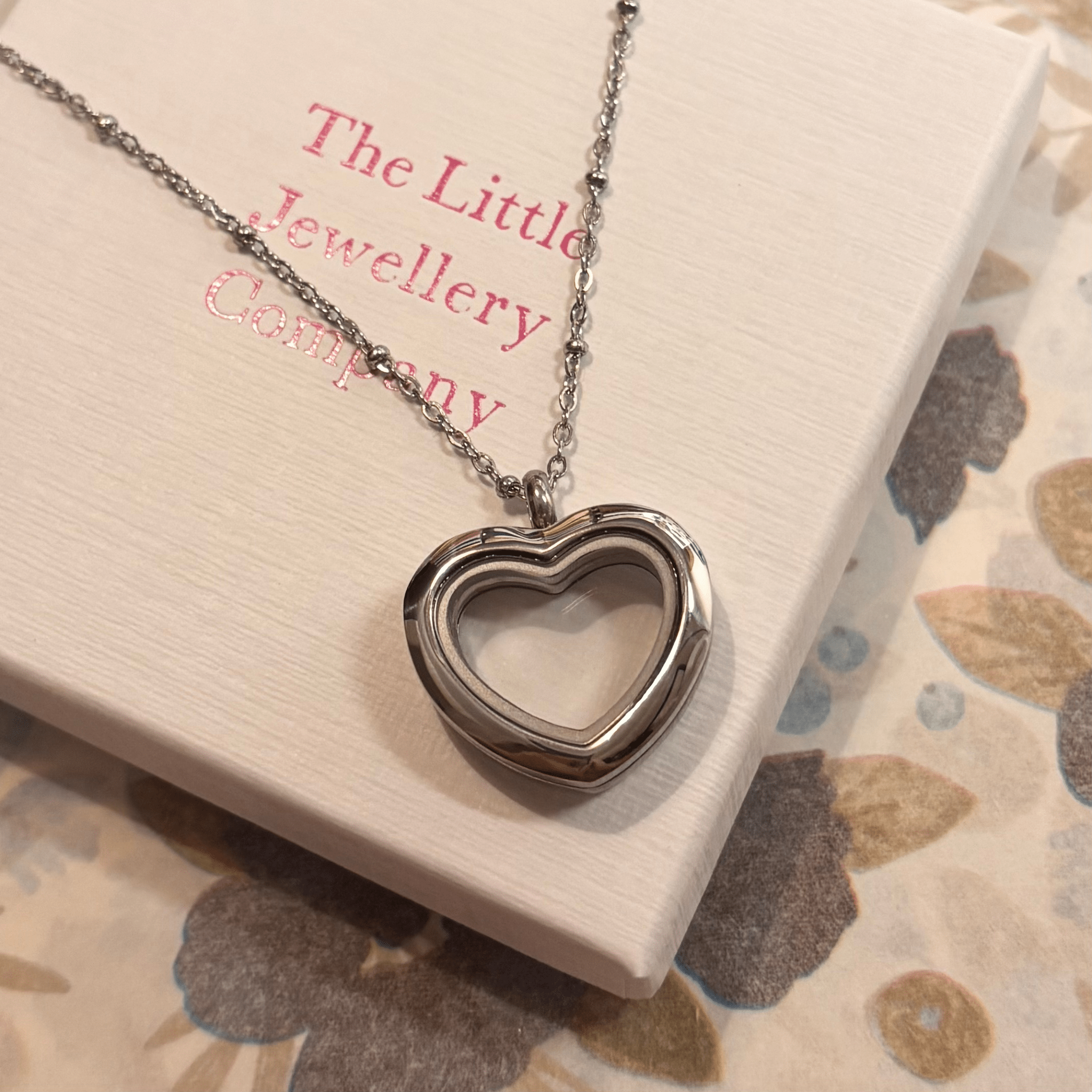 New! Memory Locket - Mini Silver Heart - The Little Jewellery Company