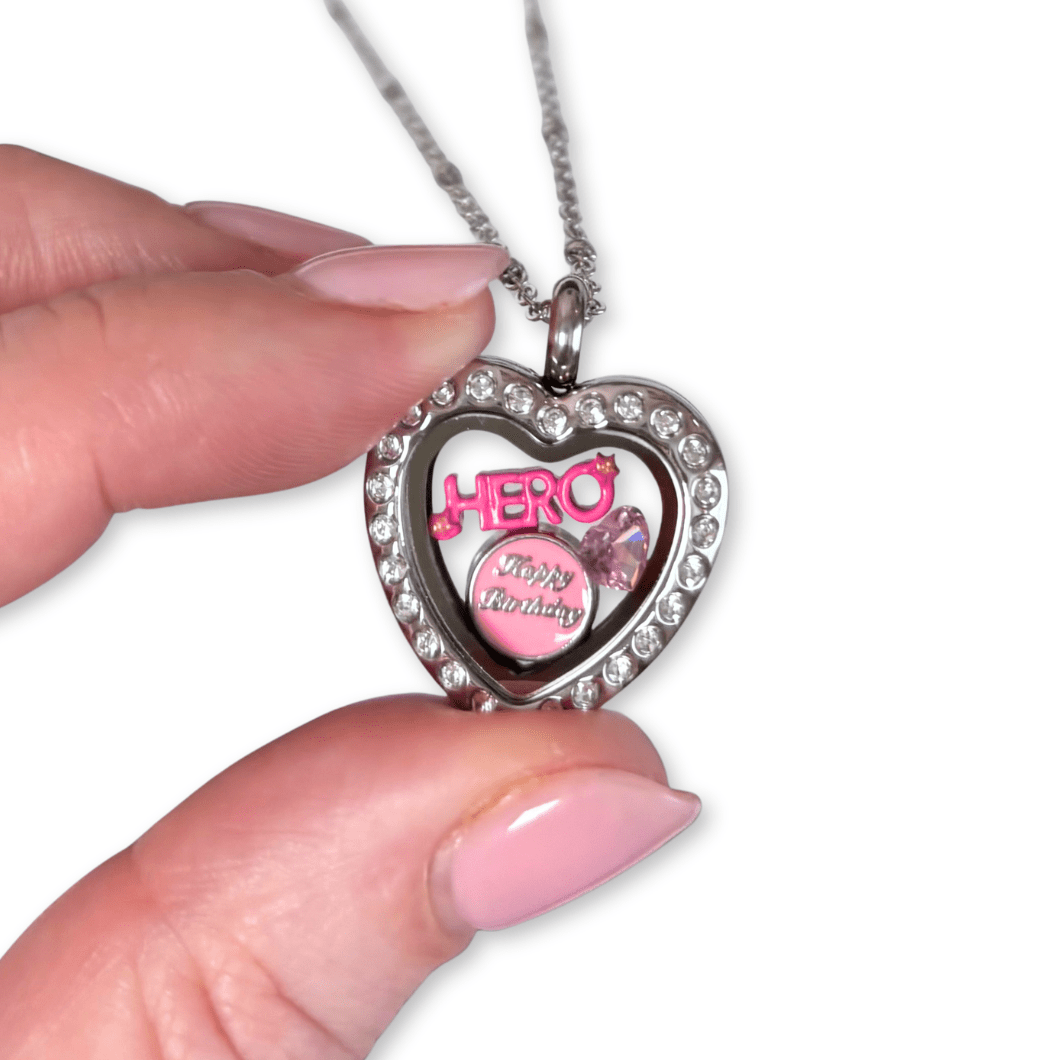NEW! Petite Silver Heart Crystal Memory Locket - The Little Jewellery Company
