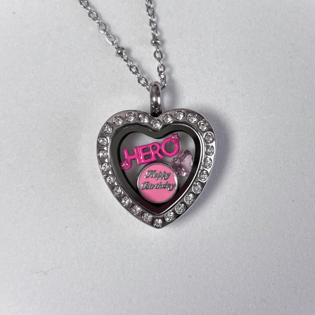 NEW! Petite Silver Heart Crystal Memory Locket - The Little Jewellery Company