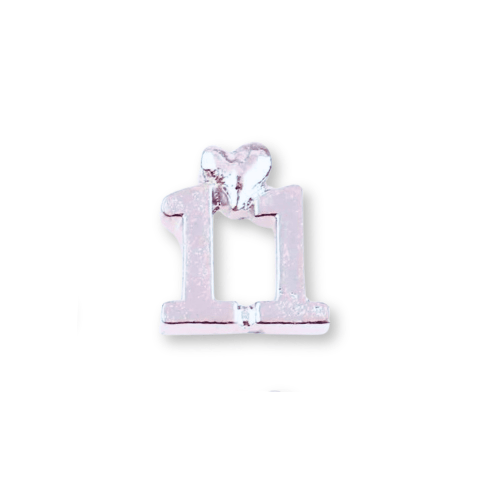 Number 11 Memory Locket Charm - The Little Jewellery Company