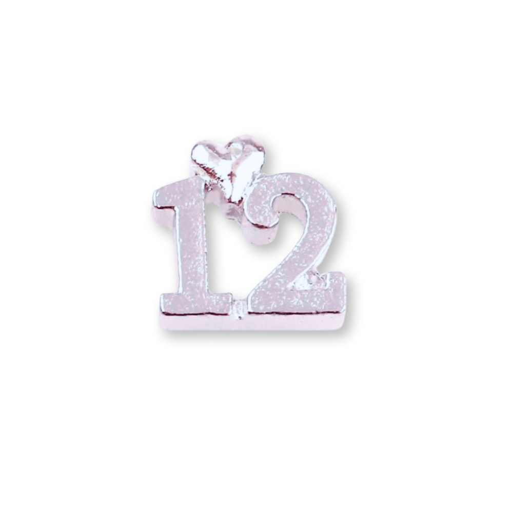 Number 12 Memory Locket Charm - The Little Jewellery Company