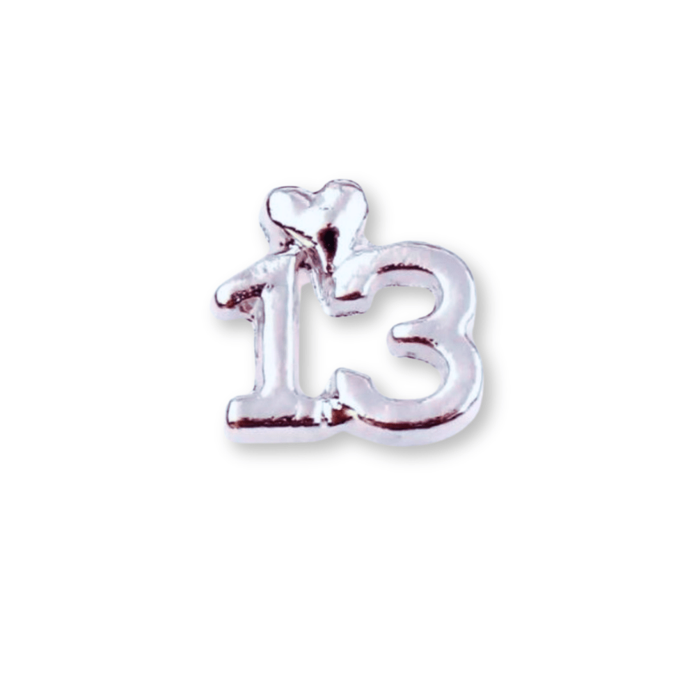 Number 13 Memory Locket Charm - The Little Jewellery Company