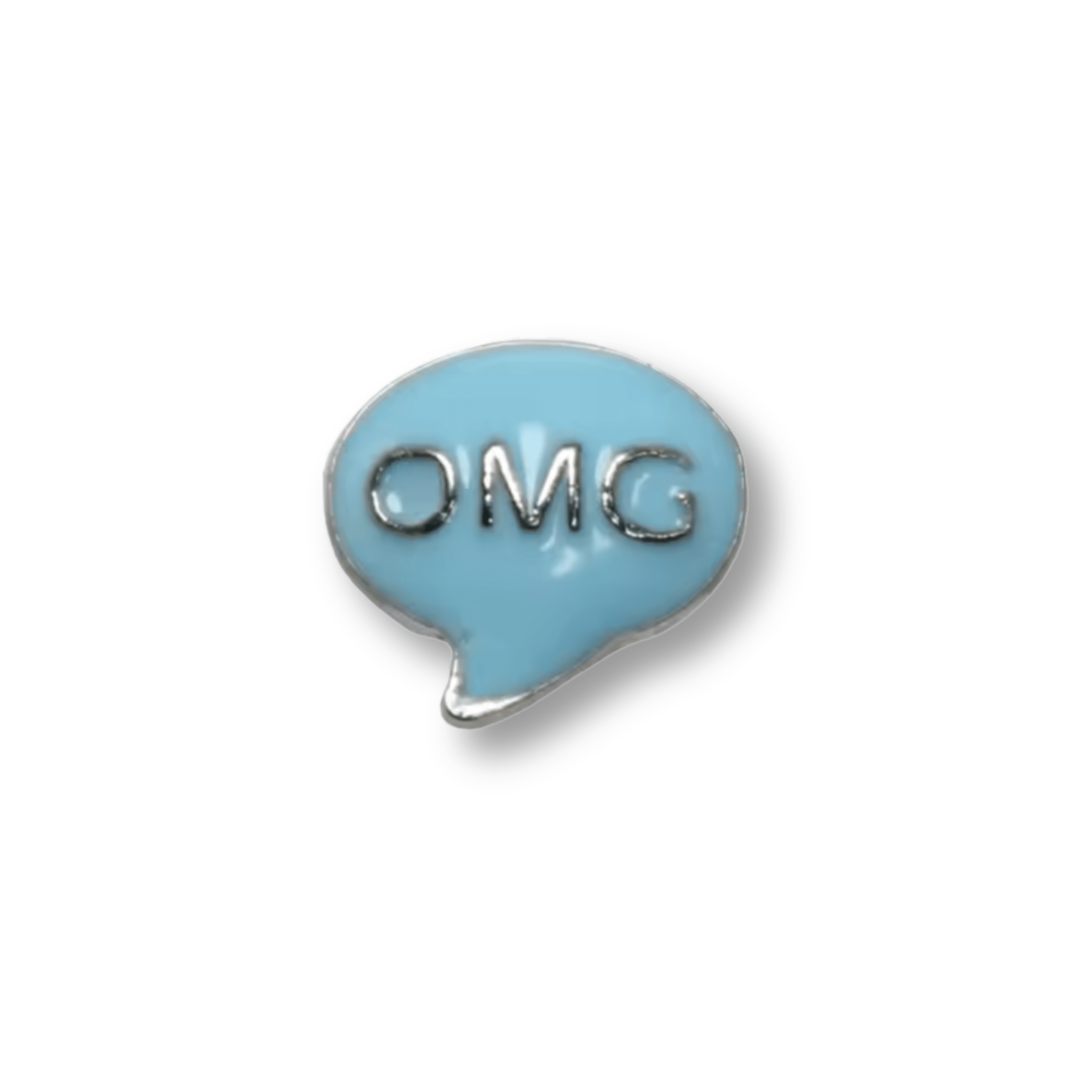 'OMG' (silver) Memory Locket Charm - The Little Jewellery Company