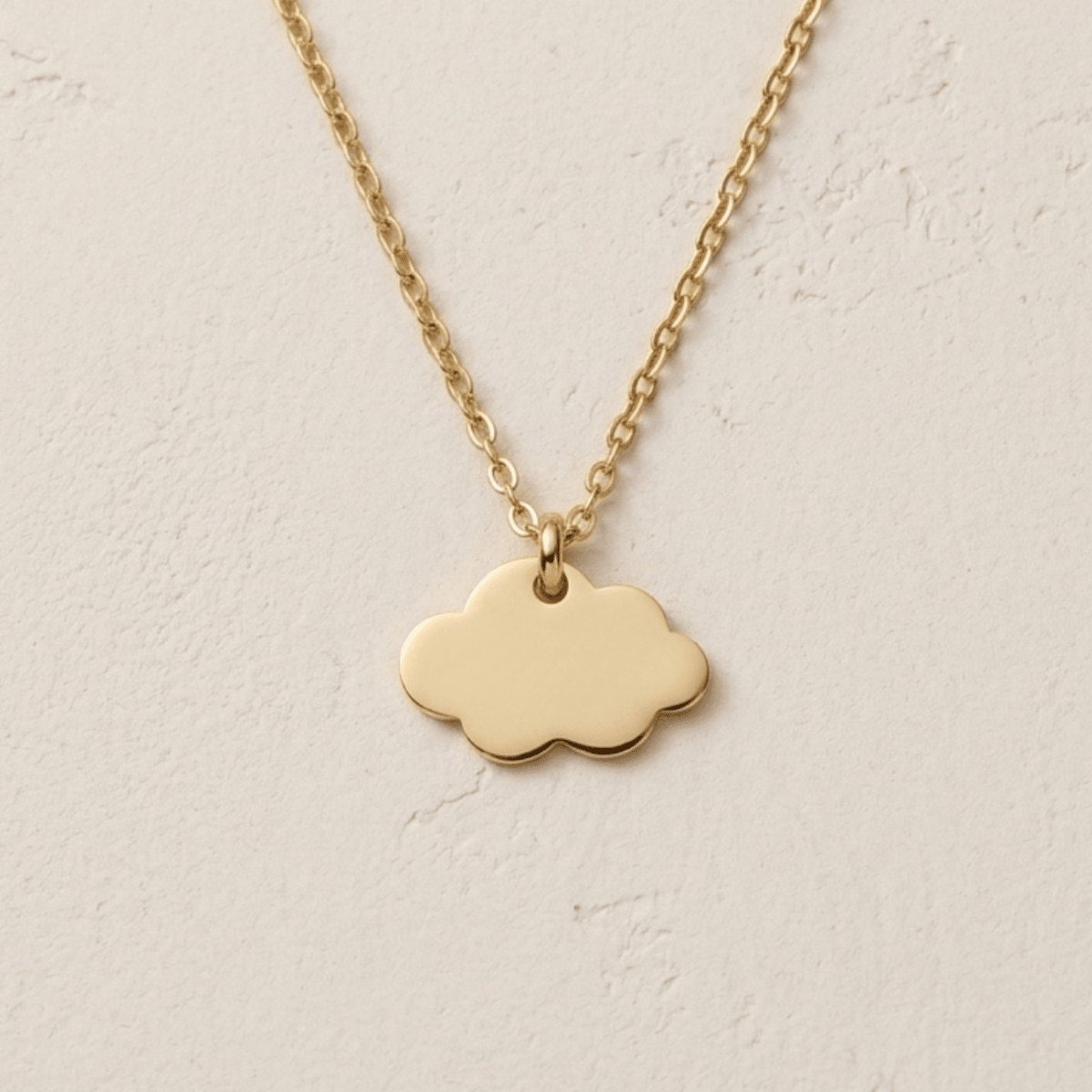 Personalised Cloud Necklace – Gold - The Little Jewellery Company