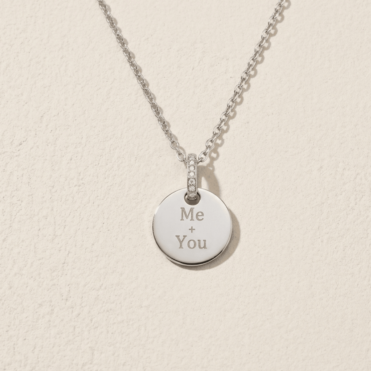Personalised Disc Necklace – Silver - The Little Jewellery Company