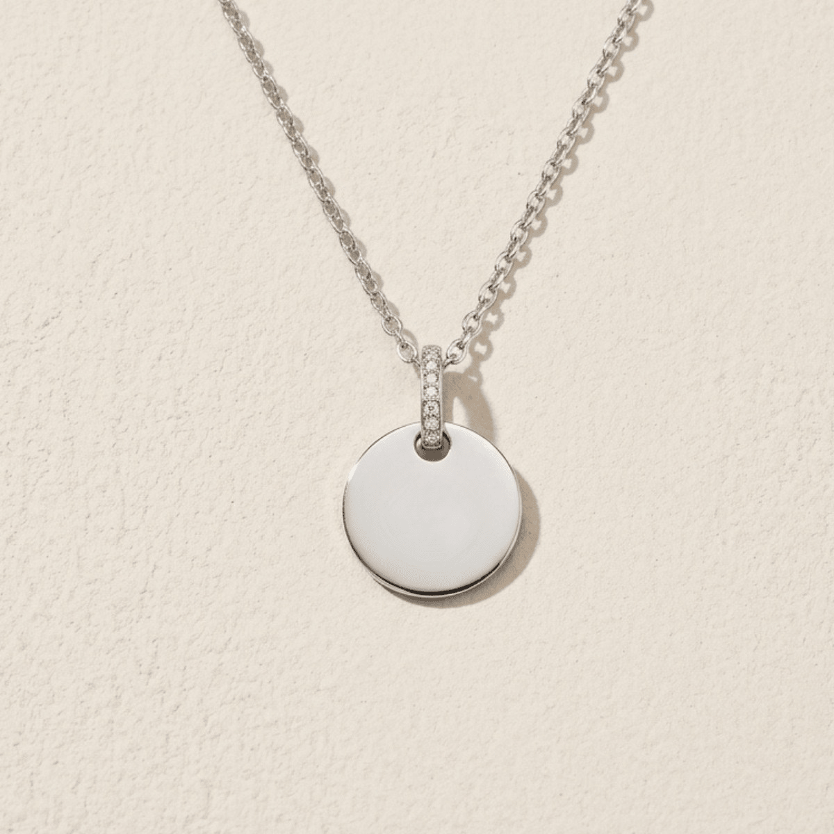 Personalised Disc Necklace – Silver - The Little Jewellery Company