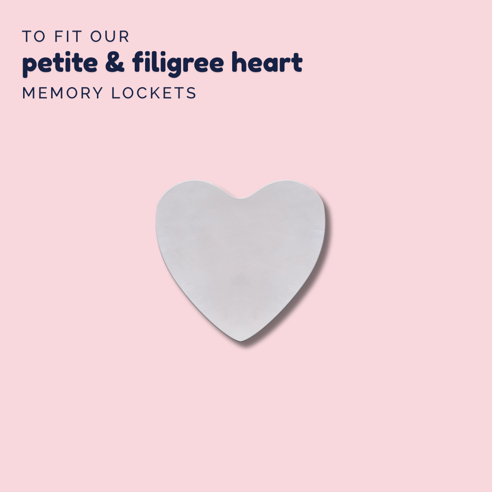 Engraved Back Plate for Petite & Filigree Heart Locket – Personalised Message