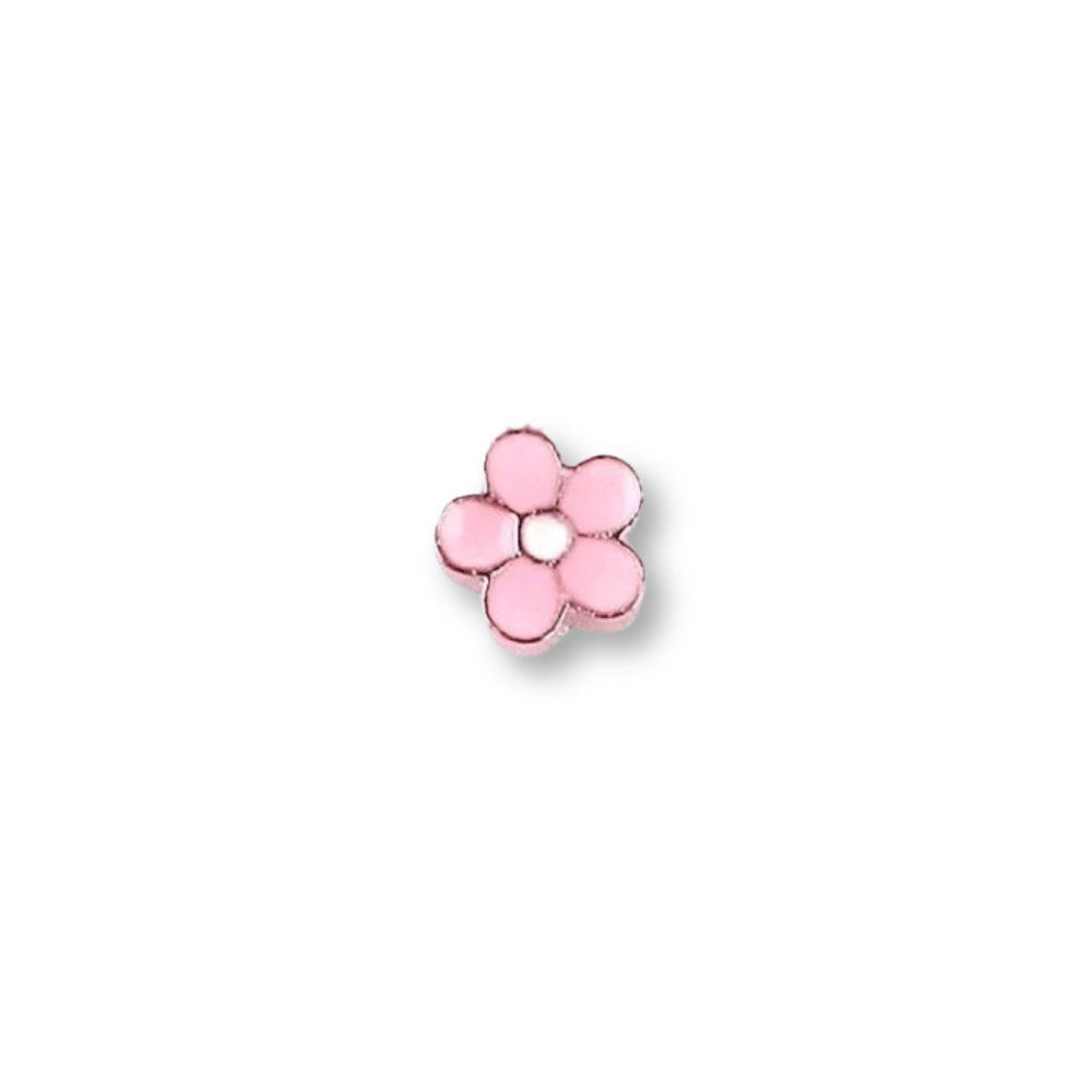 Pink Flower Memory Locket Charm - The Little Jewellery Company