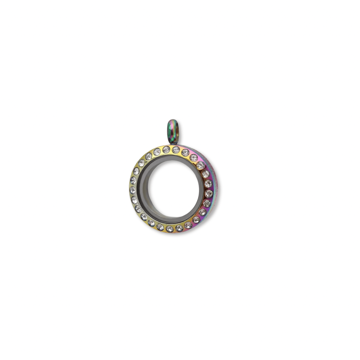 Rainbow Crystal Memory Locket – Small - The Little Jewellery Company