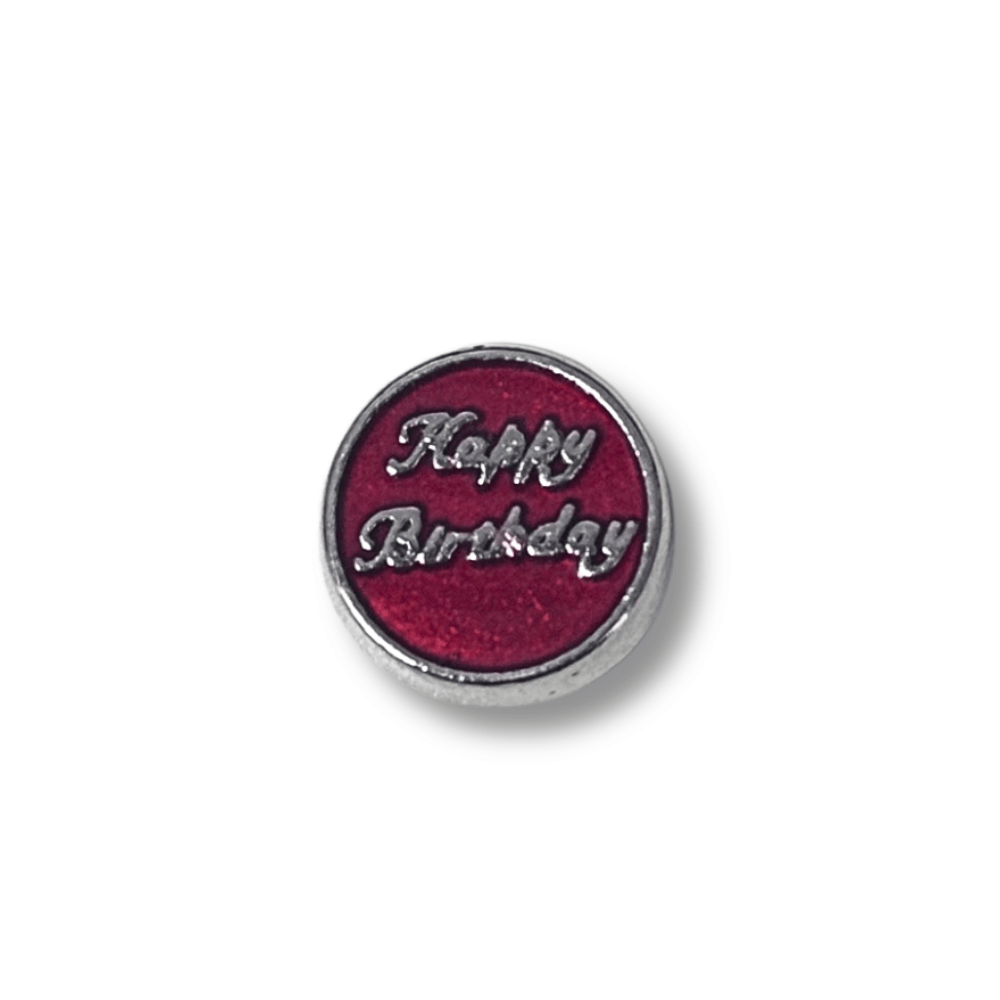 Red Happy Birthday Memory Locket Charm - The Little Jewellery Company