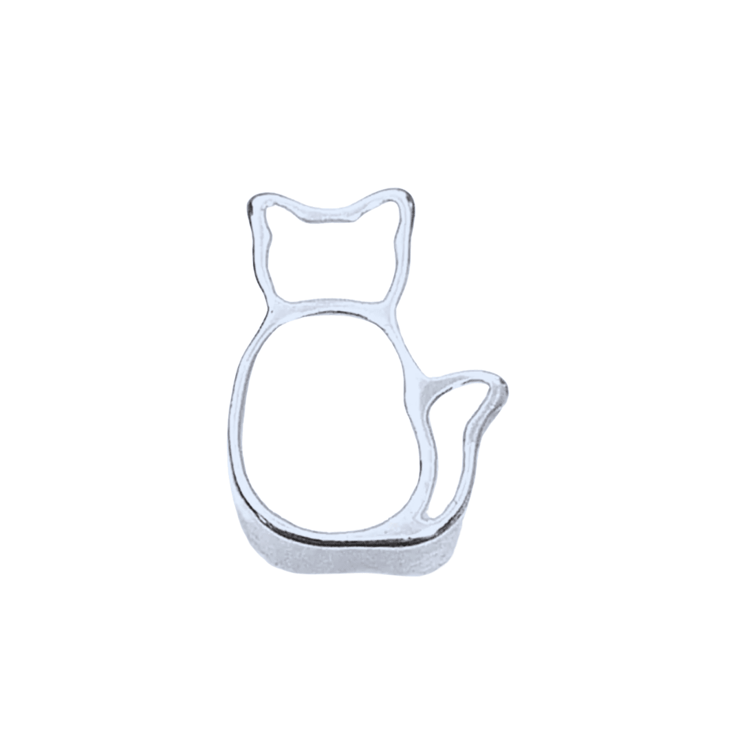 White Cat Memory Locket Charm - The Little Jewellery Company