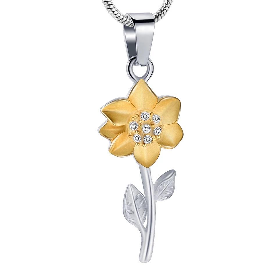 Cremation Locket - Sunflower (Gold) - Your Locket