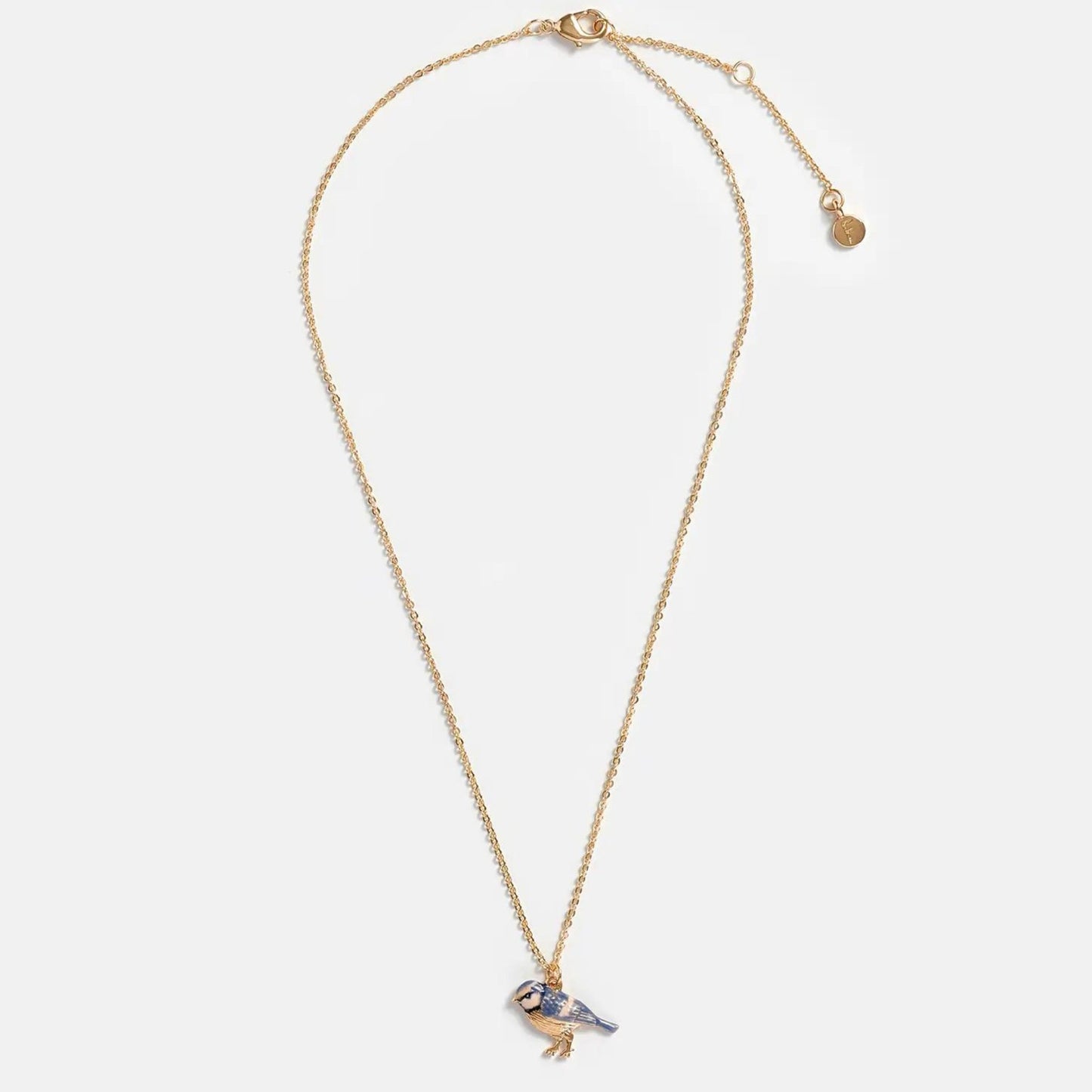 Enamel Blue Tit Necklace - The Little Jewellery Company