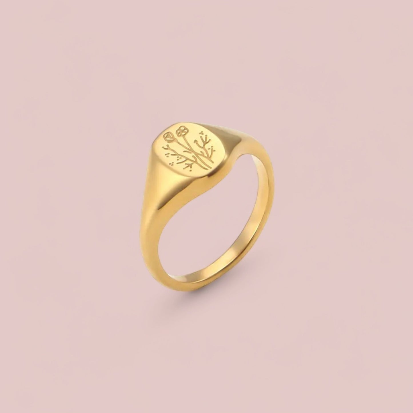 Flower Waterproof Signet Ring - Mixed Flowers - The Little Jewellery Company