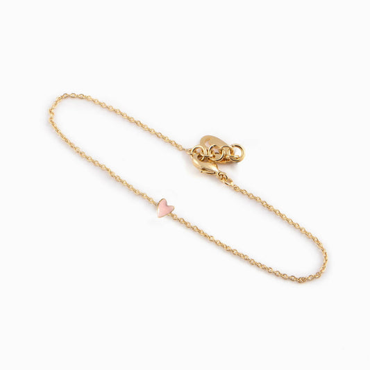 GRANT heart bracelet (pink) - The Little Jewellery Company