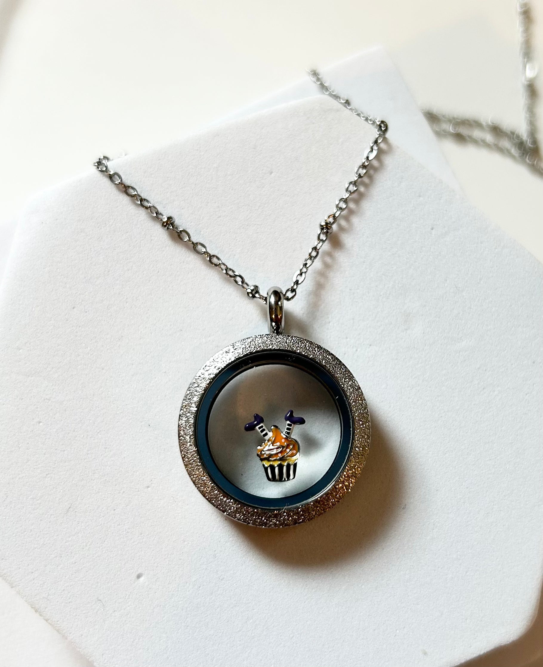 Spooky Cupcake Memory Locket Charm