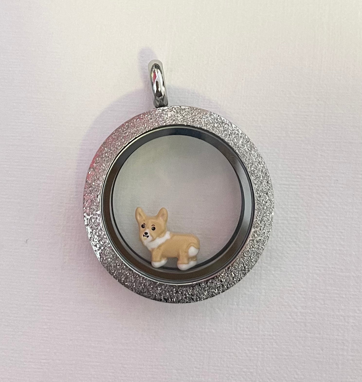 Memory Locket Charm - Cheeky Corgi