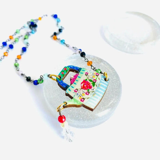 Little Teapot Necklace on Bead Chain - The Little Jewellery Company