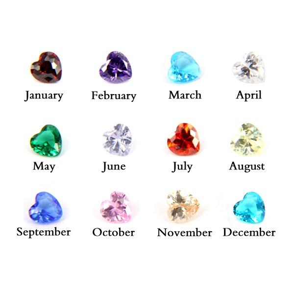 Memory Locket Charm - Birthstone Crystal Heart (April - Diamond) - The Little Jewellery Company
