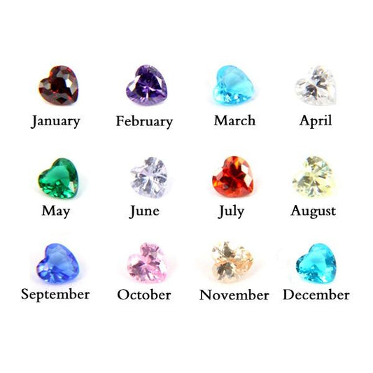 Memory Locket Charm - Birthstone Crystal Heart (January - Garnet) - The Little Jewellery Company