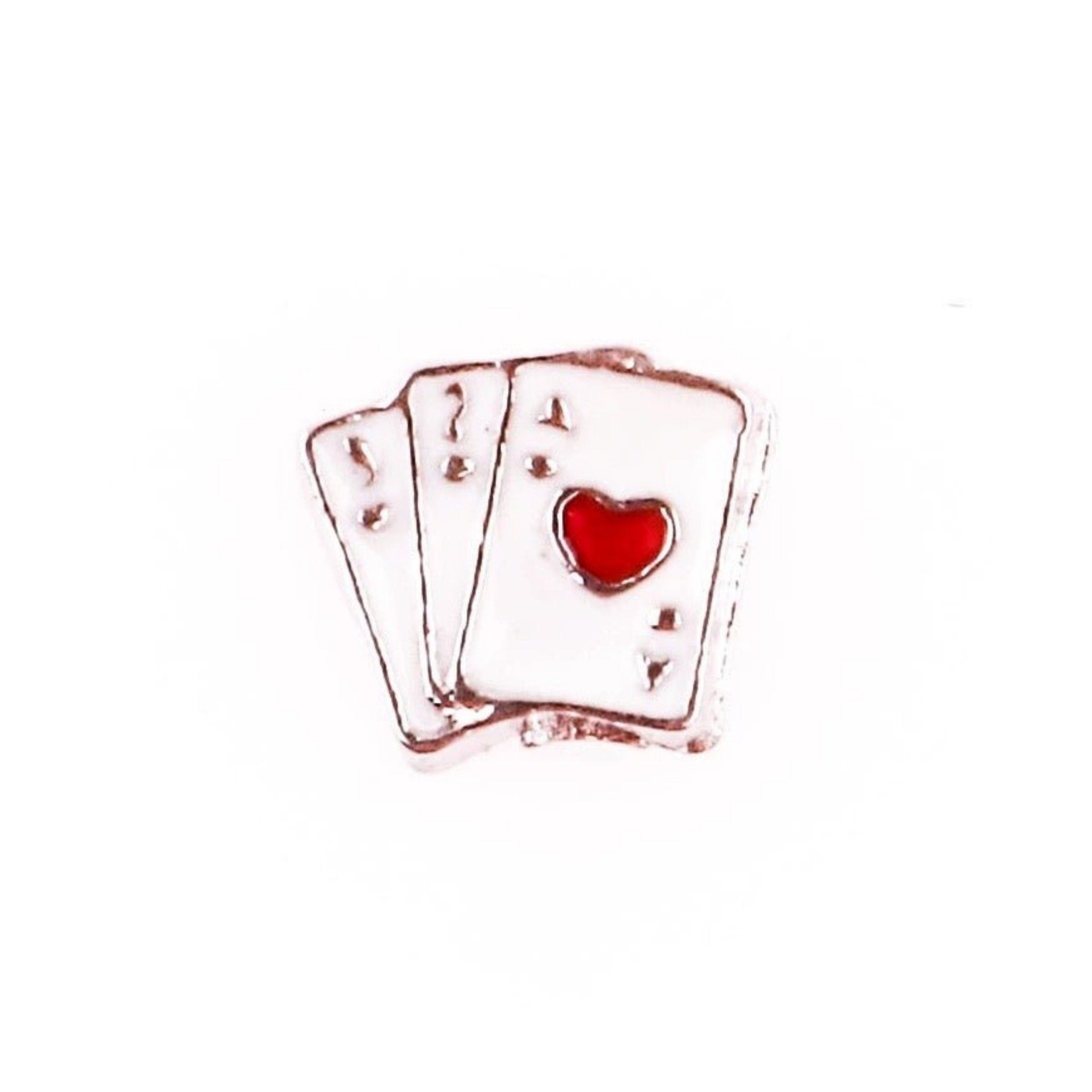 Memory Locket Charm - Deck of Cards - The Little Jewellery Company