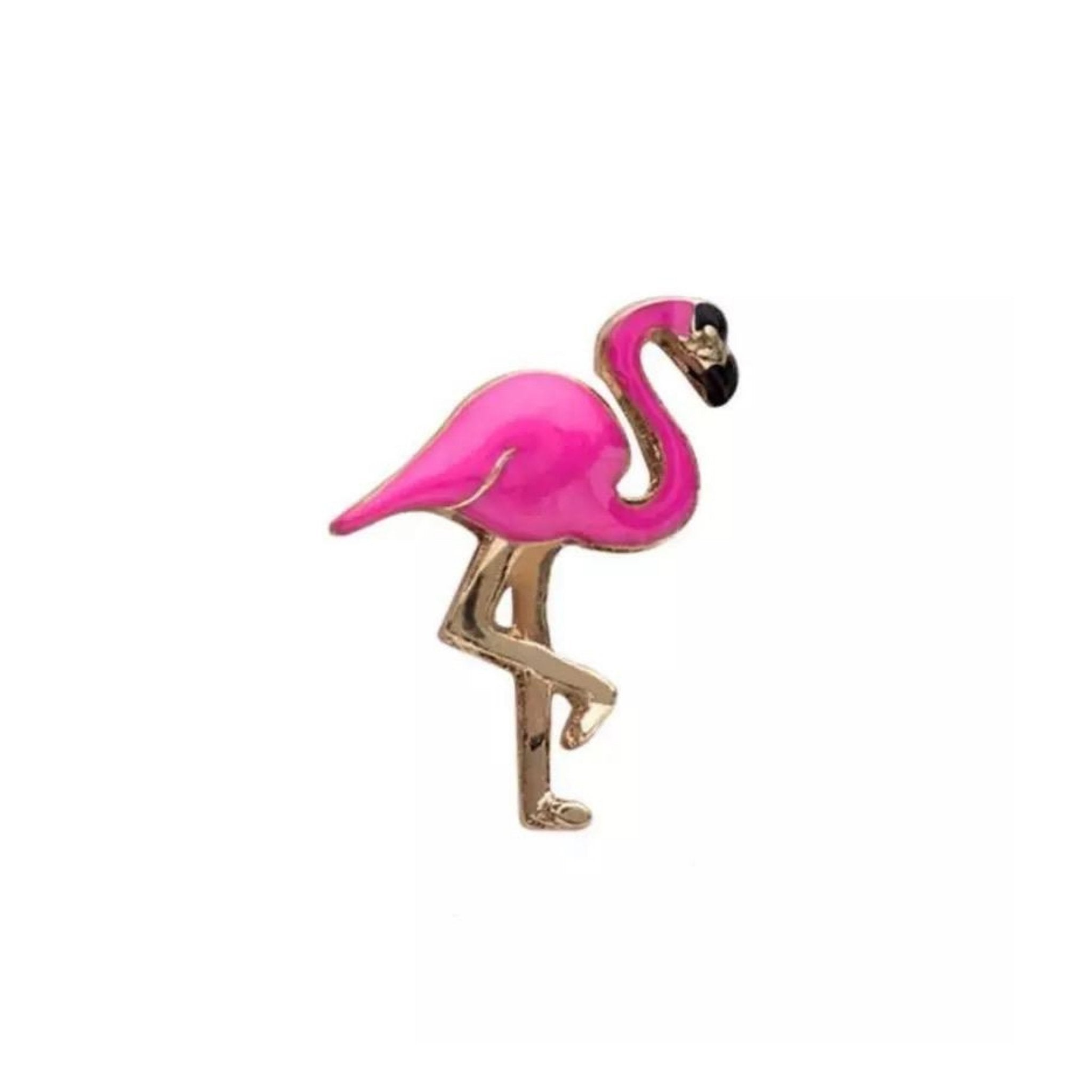 Memory Locket Charm - Flamingo (gold) - The Little Jewellery Company