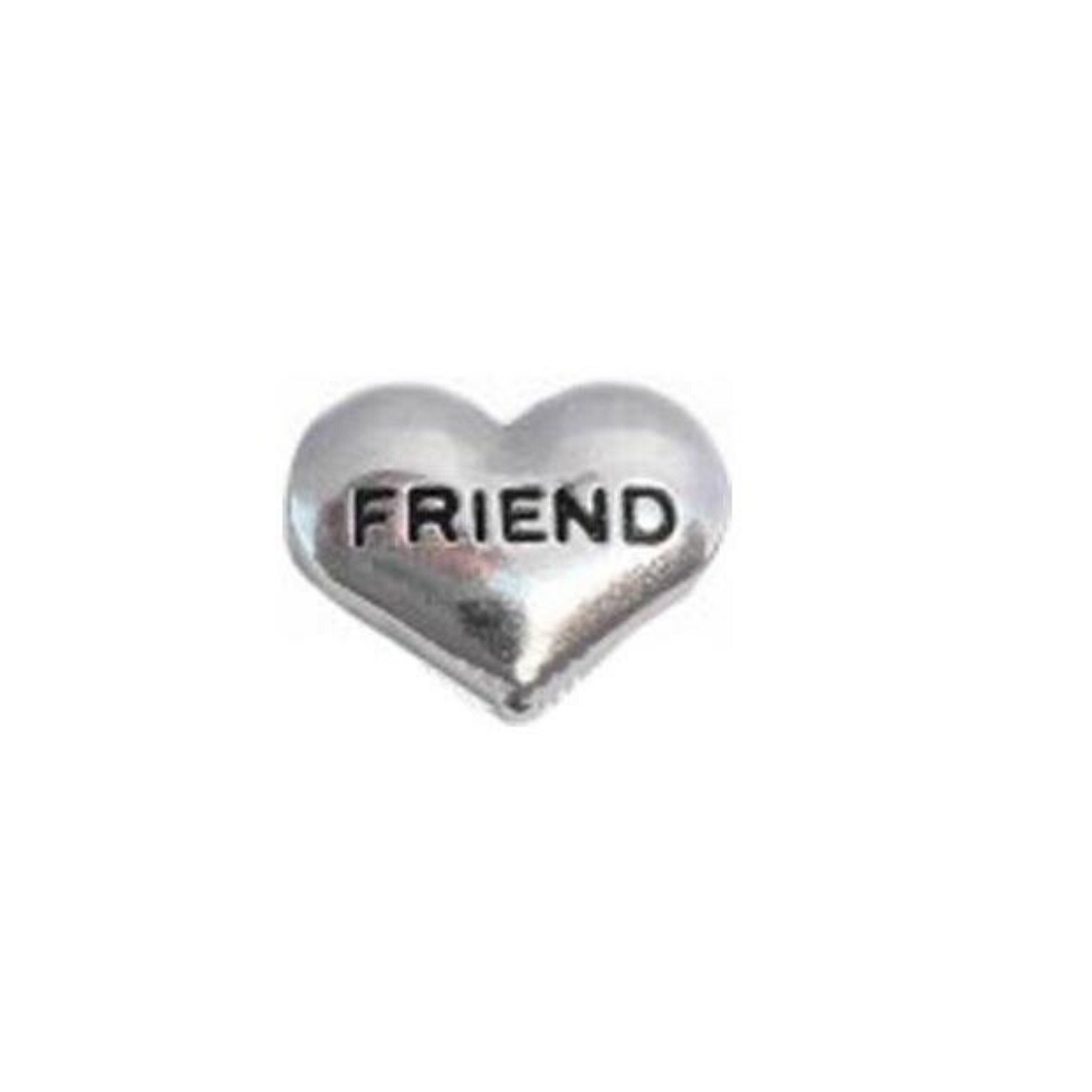Memory Locket Charm - Friend silver heart - The Little Jewellery Company