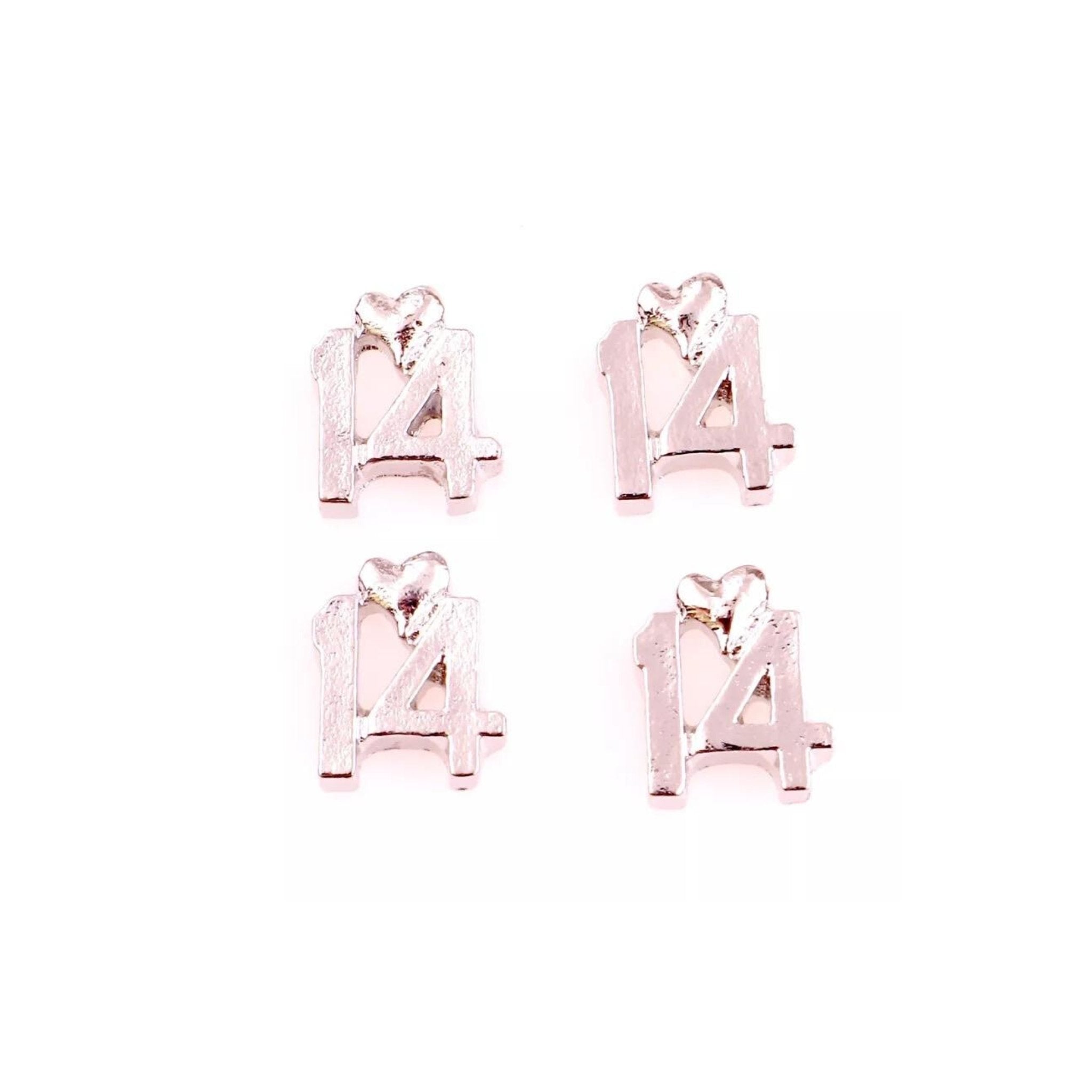 Memory Locket Charm - Number 14 - The Little Jewellery Company