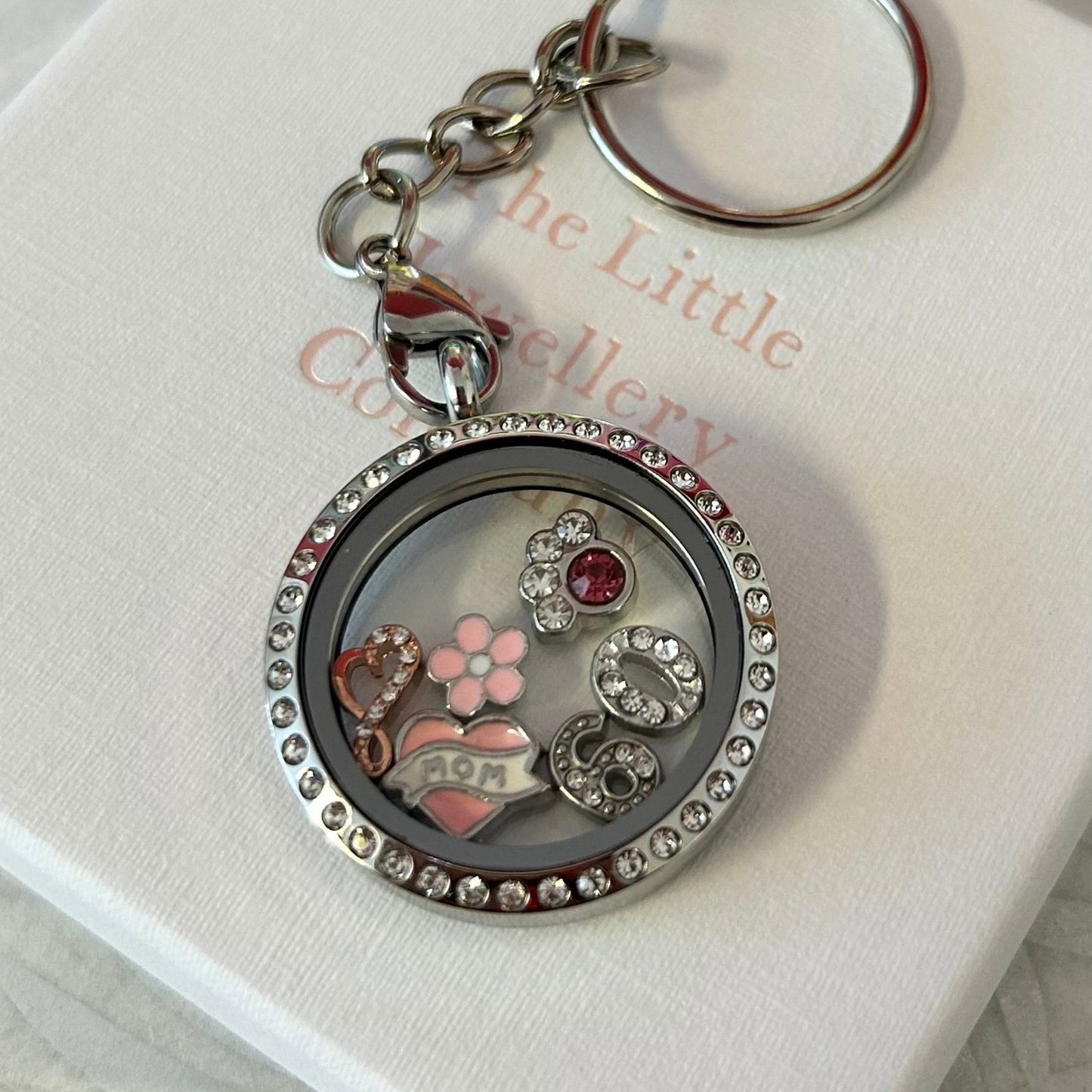 Memory Locket Silver Crystal - Large - The Little Jewellery Company