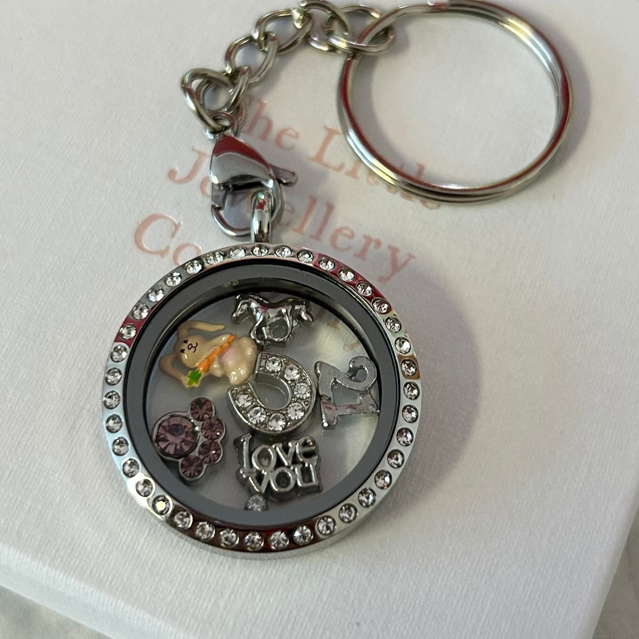 Memory Locket Silver Crystal - Large - The Little Jewellery Company